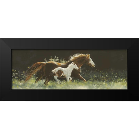Keeping Up With Mother Black Modern Wood Framed Art Print by Harrison, Lesley