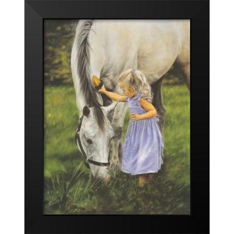 Grace and the Grey Black Modern Wood Framed Art Print by Harrison, Lesley