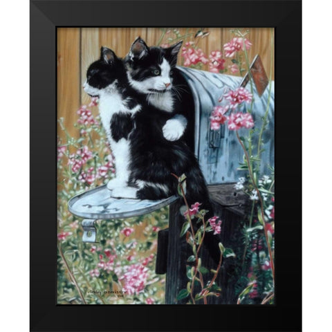 Rural Route II Black Modern Wood Framed Art Print by Harrison, Lesley