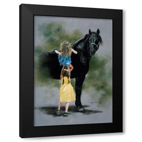 The Booster Club Black Modern Wood Framed Art Print with Double Matting by Harrison, Lesley