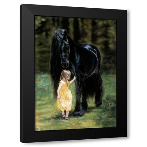 Back to the Barn Black Modern Wood Framed Art Print with Double Matting by Harrison, Lesley
