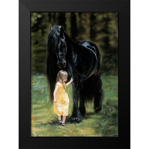 Back to the Barn Black Modern Wood Framed Art Print by Harrison, Lesley