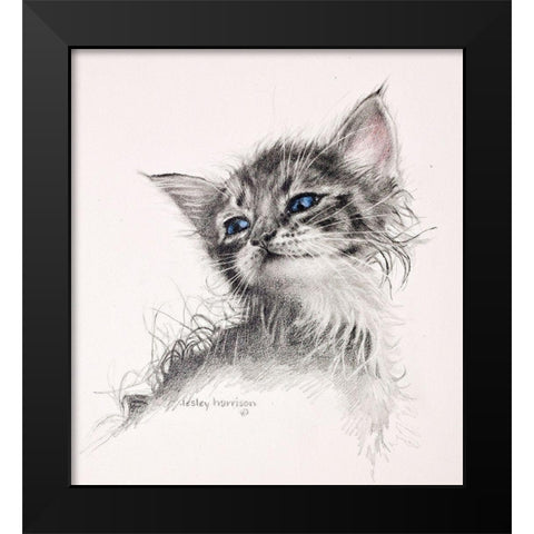 Mine Merle Black Modern Wood Framed Art Print by Harrison, Lesley