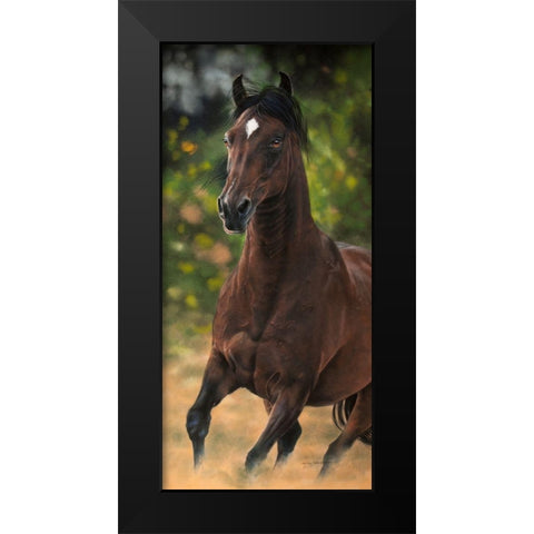 Spirit of Victory Black Modern Wood Framed Art Print by Harrison, Lesley