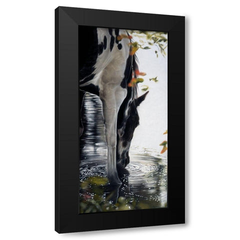 Afternoon Drink Black Modern Wood Framed Art Print with Double Matting by Harrison, Lesley
