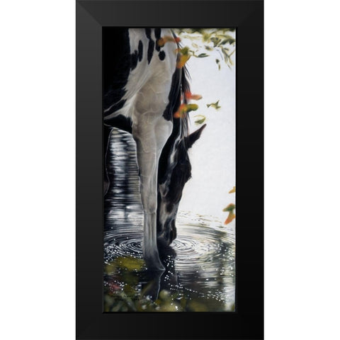 Afternoon Drink Black Modern Wood Framed Art Print by Harrison, Lesley