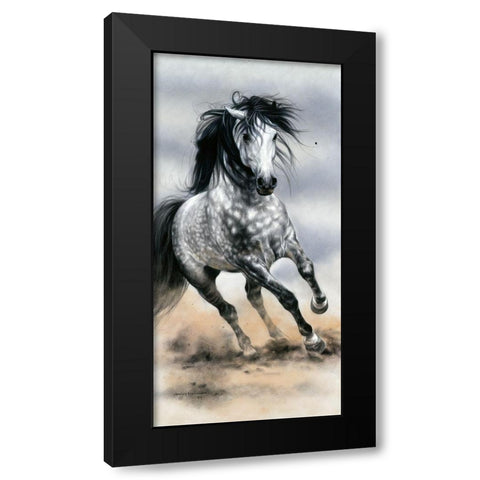 Glorious Grey Black Modern Wood Framed Art Print by Harrison, Lesley