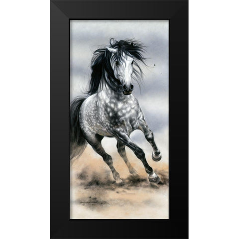 Glorious Grey Black Modern Wood Framed Art Print by Harrison, Lesley