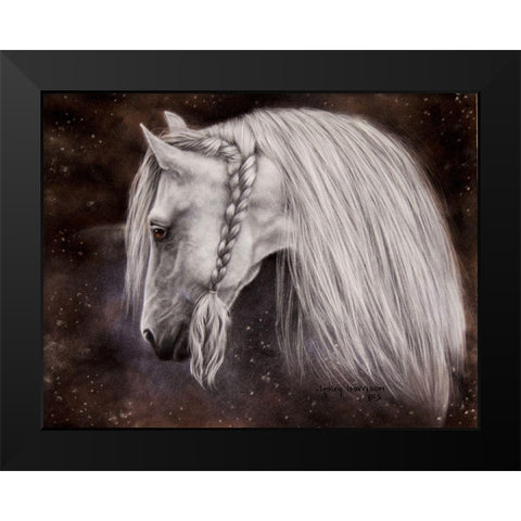 Beauty with a Twist Black Modern Wood Framed Art Print by Harrison, Lesley
