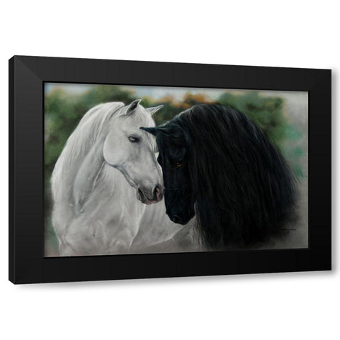 Black and White Black Modern Wood Framed Art Print with Double Matting by Harrison, Lesley