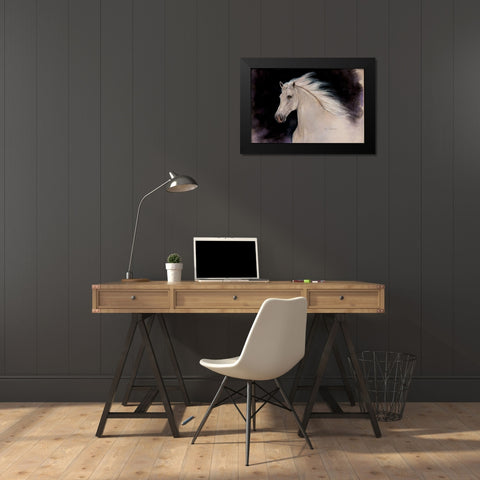 Elegance Black Modern Wood Framed Art Print by Harrison, Lesley