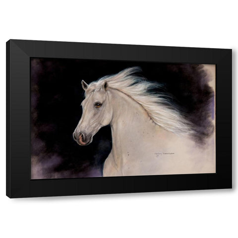 Elegance Black Modern Wood Framed Art Print with Double Matting by Harrison, Lesley