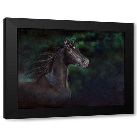 Proud Beauty Black Modern Wood Framed Art Print by Harrison, Lesley