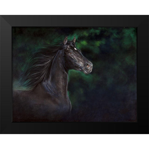 Proud Beauty Black Modern Wood Framed Art Print by Harrison, Lesley