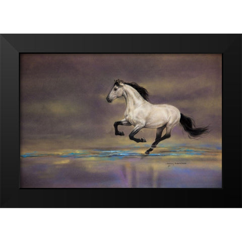 Suzannes Tuno Black Modern Wood Framed Art Print by Harrison, Lesley