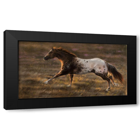 Spots with Spirit Black Modern Wood Framed Art Print with Double Matting by Harrison, Lesley