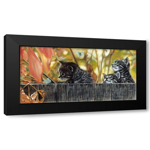 Moth Fascination Black Modern Wood Framed Art Print with Double Matting by Harrison, Lesley