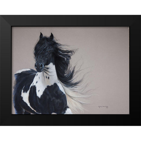 Pretty Boy Armani Black Modern Wood Framed Art Print by Harrison, Lesley