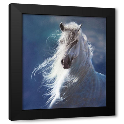 Wind Dancer Black Modern Wood Framed Art Print with Double Matting by Harrison, Lesley