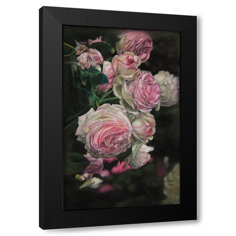 Roses from Pat Black Modern Wood Framed Art Print by Harrison, Lesley