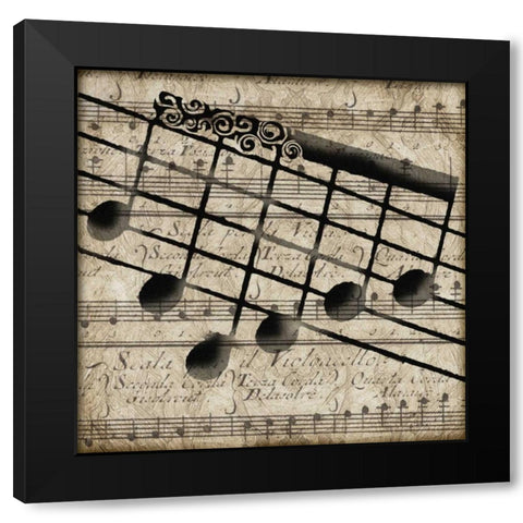 Musical I Black Modern Wood Framed Art Print by Wolk, Lisa