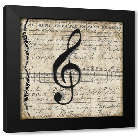 Musical II Black Modern Wood Framed Art Print by Wolk, Lisa