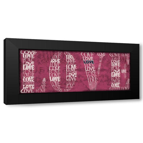 Love Black Modern Wood Framed Art Print by Wolk, Lisa