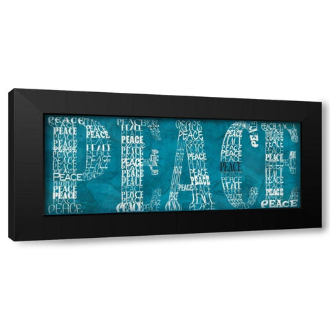 Peace Black Modern Wood Framed Art Print by Wolk, Lisa