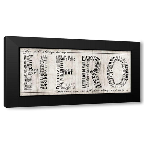 Hero Black Modern Wood Framed Art Print by Wolk, Lisa