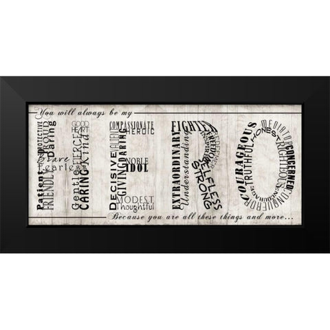 Hero Black Modern Wood Framed Art Print by Wolk, Lisa