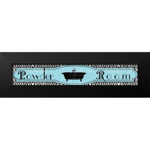 Powder Room III Black Modern Wood Framed Art Print by Wolk, Lisa