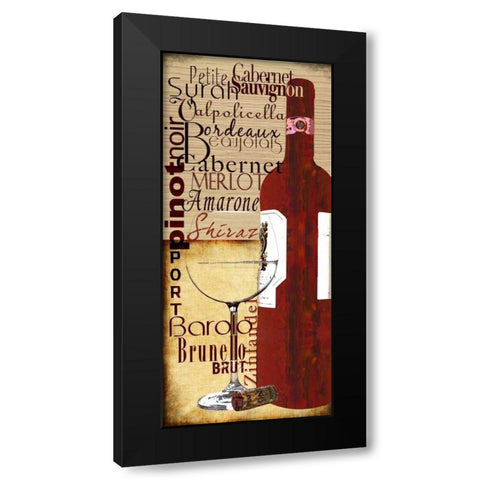 Red Wine Black Modern Wood Framed Art Print with Double Matting by Wolk, Lisa