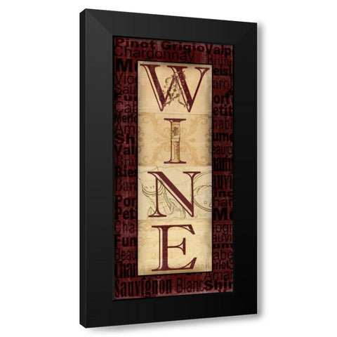 Wine Black Modern Wood Framed Art Print by Wolk, Lisa