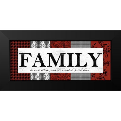 Patterns Family Black Modern Wood Framed Art Print by Wolk, Lisa