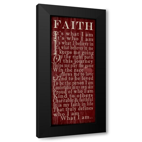 Faith Sentiments Black Modern Wood Framed Art Print by Wolk, Lisa