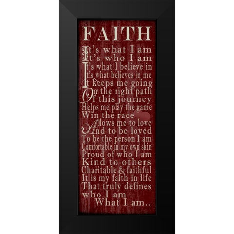 Faith Sentiments Black Modern Wood Framed Art Print by Wolk, Lisa