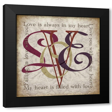 Love and Other Sentiments Black Modern Wood Framed Art Print with Double Matting by Wolk, Lisa