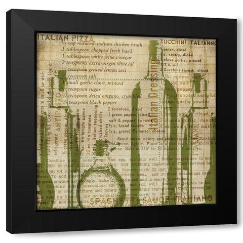 Italian IV Black Modern Wood Framed Art Print with Double Matting by Wolk, Lisa