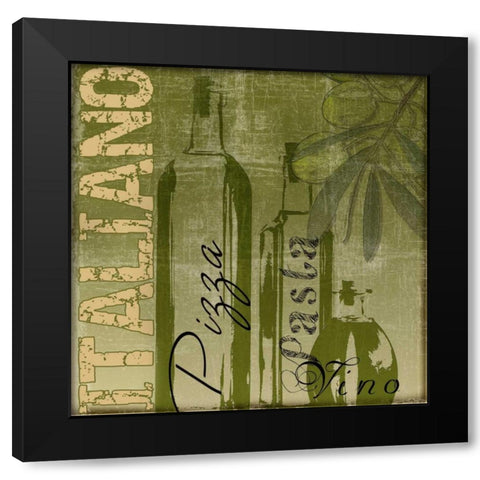 Italian V Black Modern Wood Framed Art Print with Double Matting by Wolk, Lisa