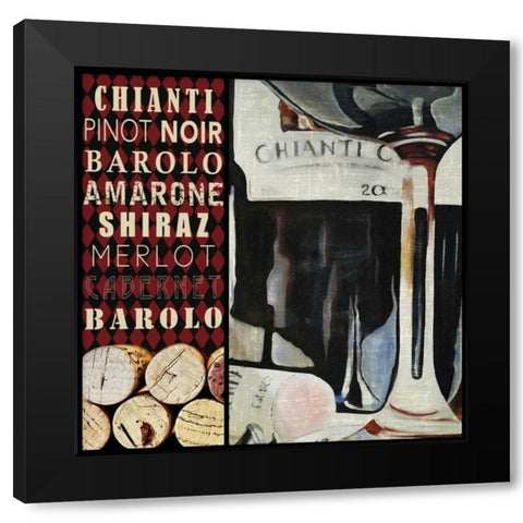 Chianti Black Modern Wood Framed Art Print with Double Matting by Wolk, Lisa