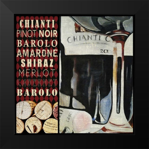 Chianti Black Modern Wood Framed Art Print by Wolk, Lisa