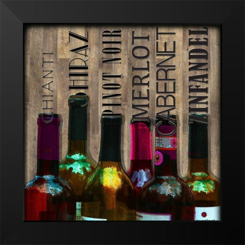 Fine Reds Black Modern Wood Framed Art Print by Wolk, Lisa