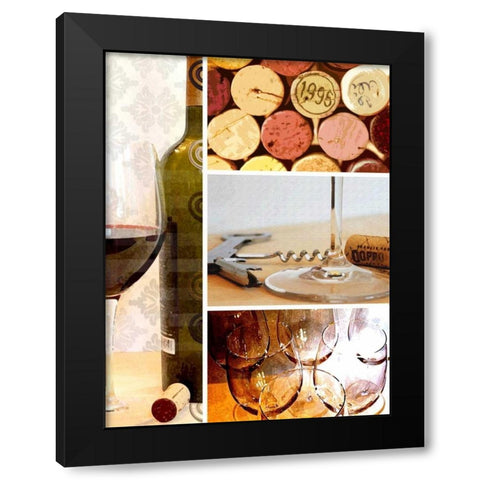 Wine Inspired Black Modern Wood Framed Art Print with Double Matting by Wolk, Lisa
