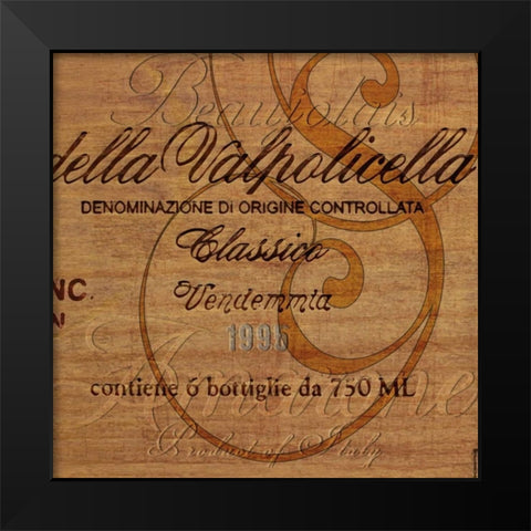 Wine Box 1995 Black Modern Wood Framed Art Print by Wolk, Lisa