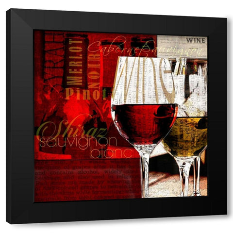 Wine Defined Black Modern Wood Framed Art Print with Double Matting by Wolk, Lisa