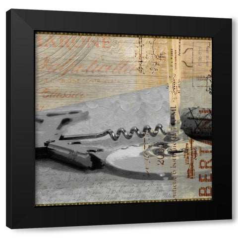Wine Inspired Black Modern Wood Framed Art Print by Wolk, Lisa