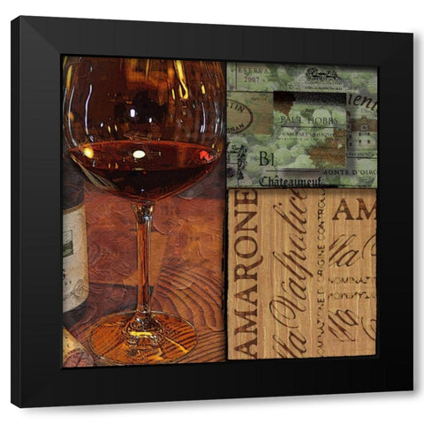 Amarone Wine Night II Black Modern Wood Framed Art Print by Wolk, Lisa