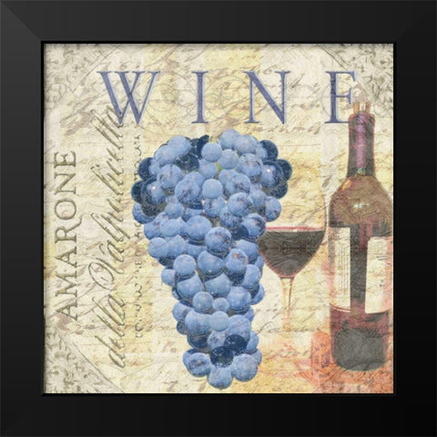 Amarone Wine Night Black Modern Wood Framed Art Print by Wolk, Lisa