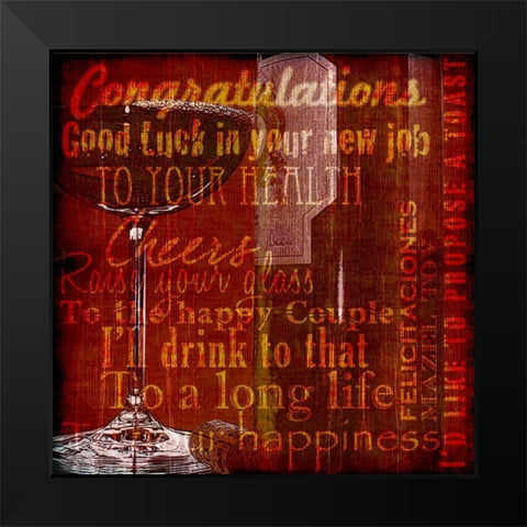 For All the Reasons Black Modern Wood Framed Art Print by Wolk, Lisa