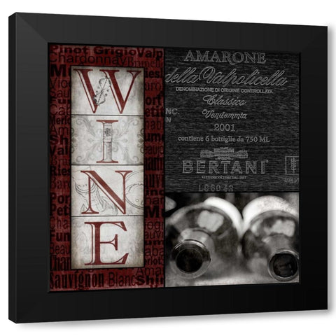 Vintage Amarone Black Modern Wood Framed Art Print by Wolk, Lisa